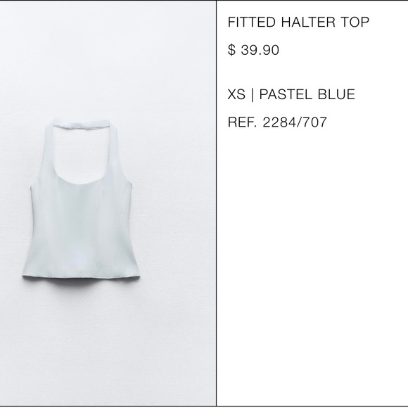 Zara Fitted Halter Top - NWT - Picture 2 of 5